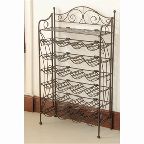 International Caravan 3462-RT-BN Iron 24-Bottle Wine Rack, Rustic Brown Cooking Tools & Accessories outlet tools
