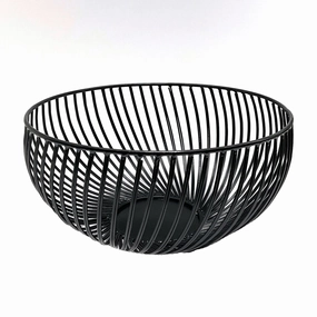 Iron Fruit Bowl Matte Black Swirl Serveware clearance shop