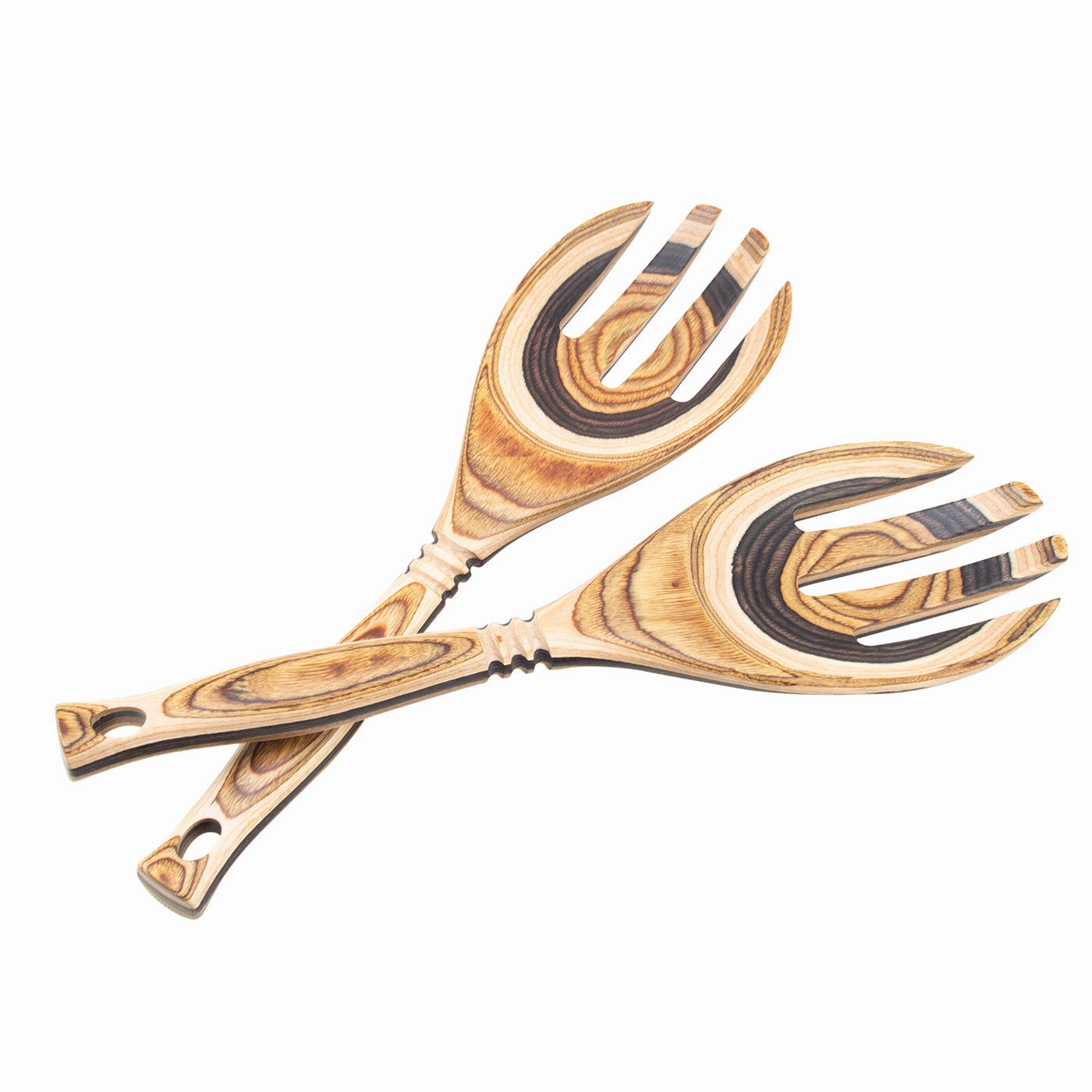 Island Bamboo Pakkawood 12-Inch Salad Claws