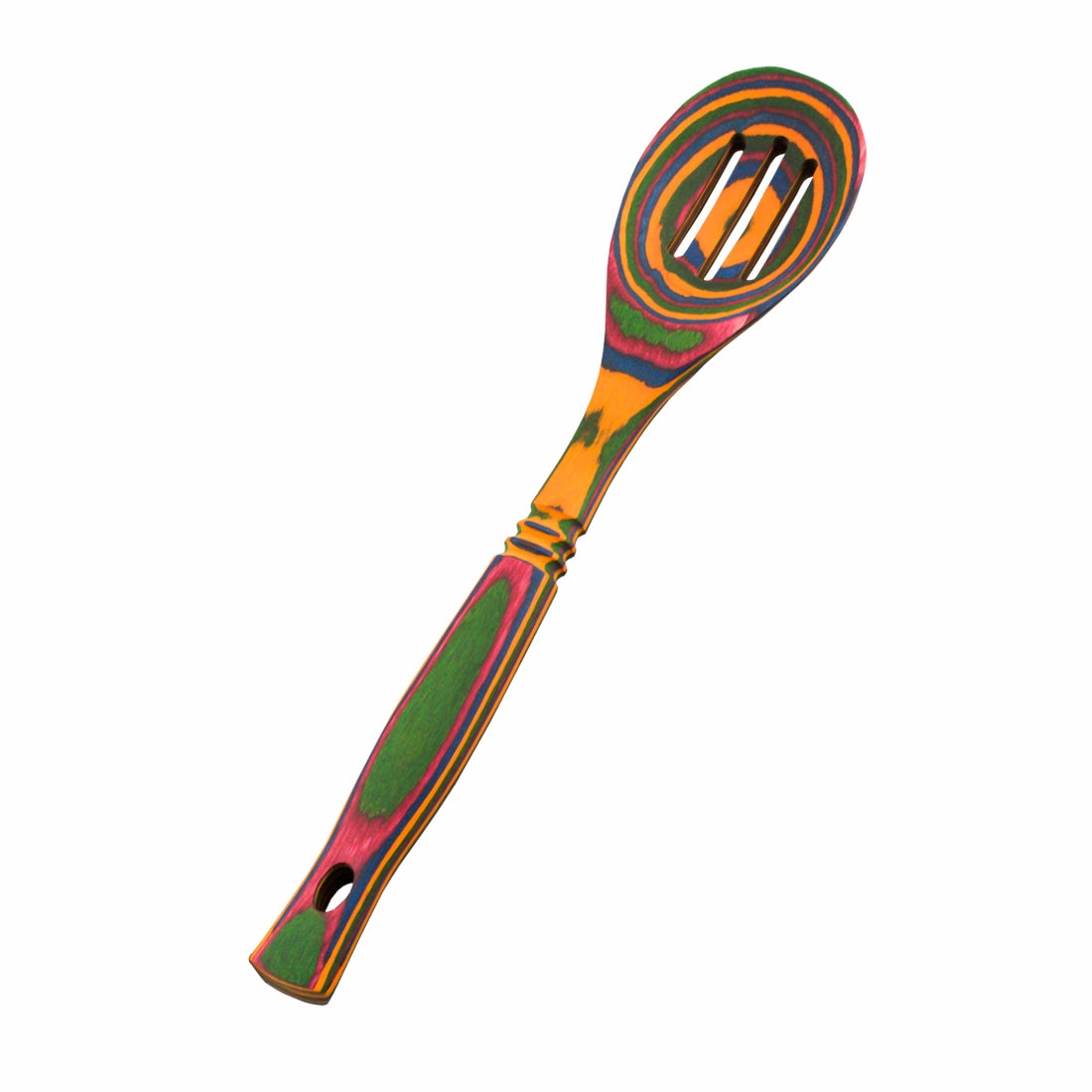 Island Bamboo Pakkawood 12-Inch Slotted Spoon