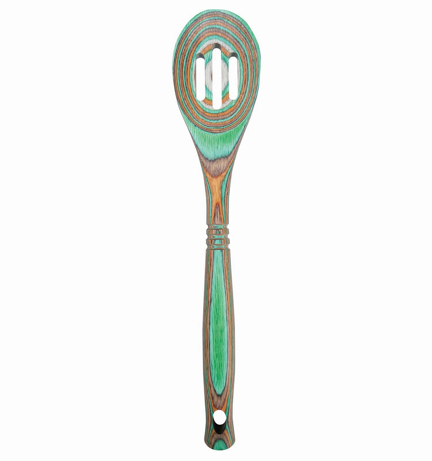 Island Bamboo Pakkawood 12-Inch Slotted Spoon