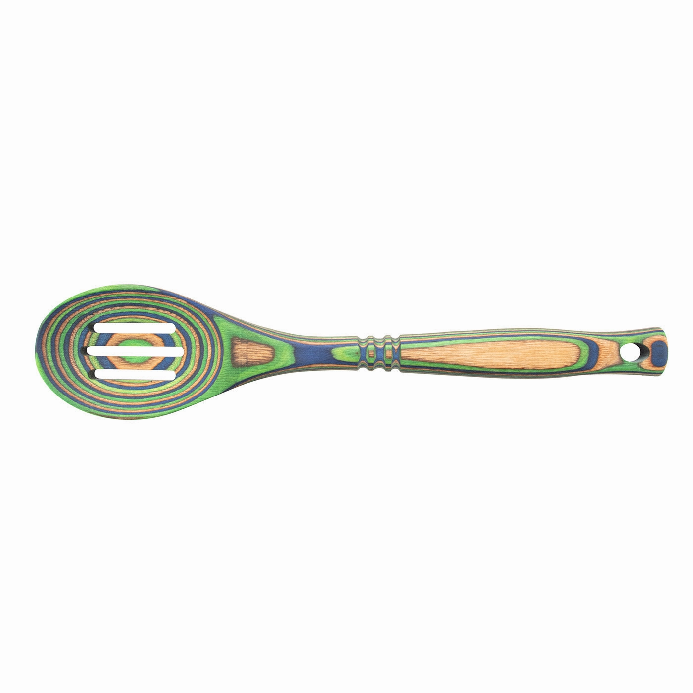 Island Bamboo Pakkawood 12-Inch Slotted Spoon