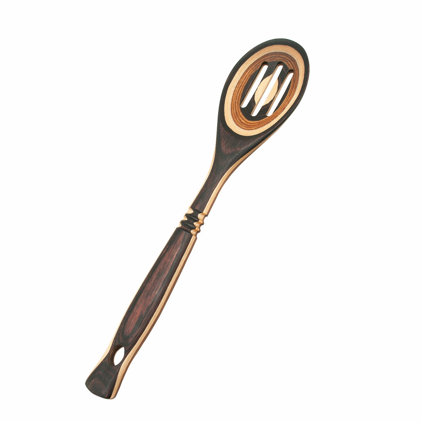 Island Bamboo Pakkawood 12-Inch Slotted Spoon