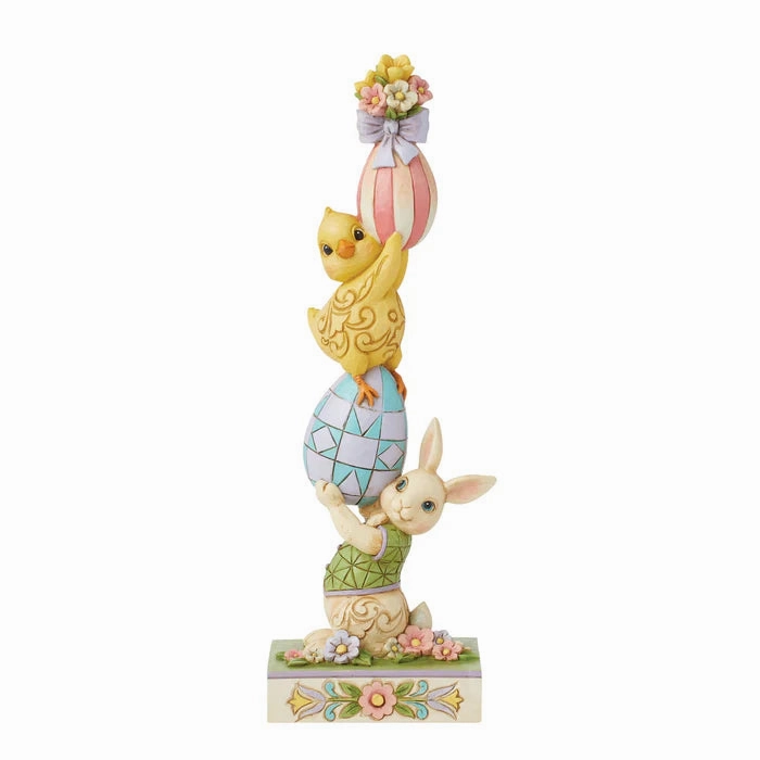 Jim Shore Bunny and Eggs Stacked Figurine Figurines home decor discount