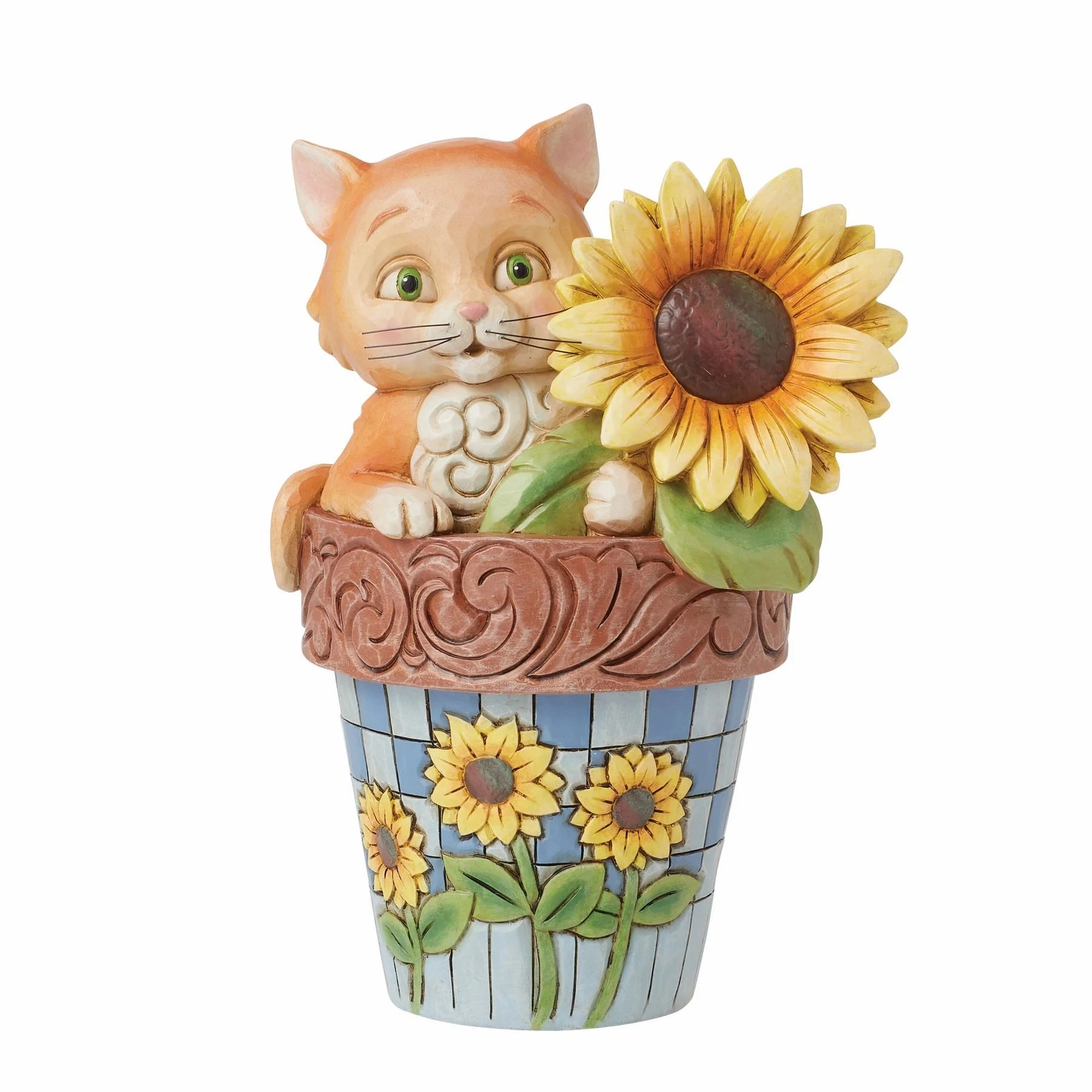Jim Shore Cat in Flowerpot Figurine Figurines home decor discount