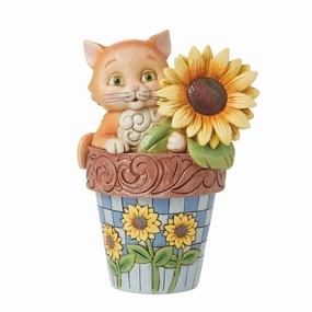 Jim Shore Cat in Flowerpot Figurine Figurines home decor discount