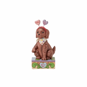 Jim Shore Cute Dog with Message Hearts Figurines home decor discount