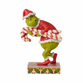 Jim Shore Grinch Stealing Candy Cane Figurine Figurines home decor discount
