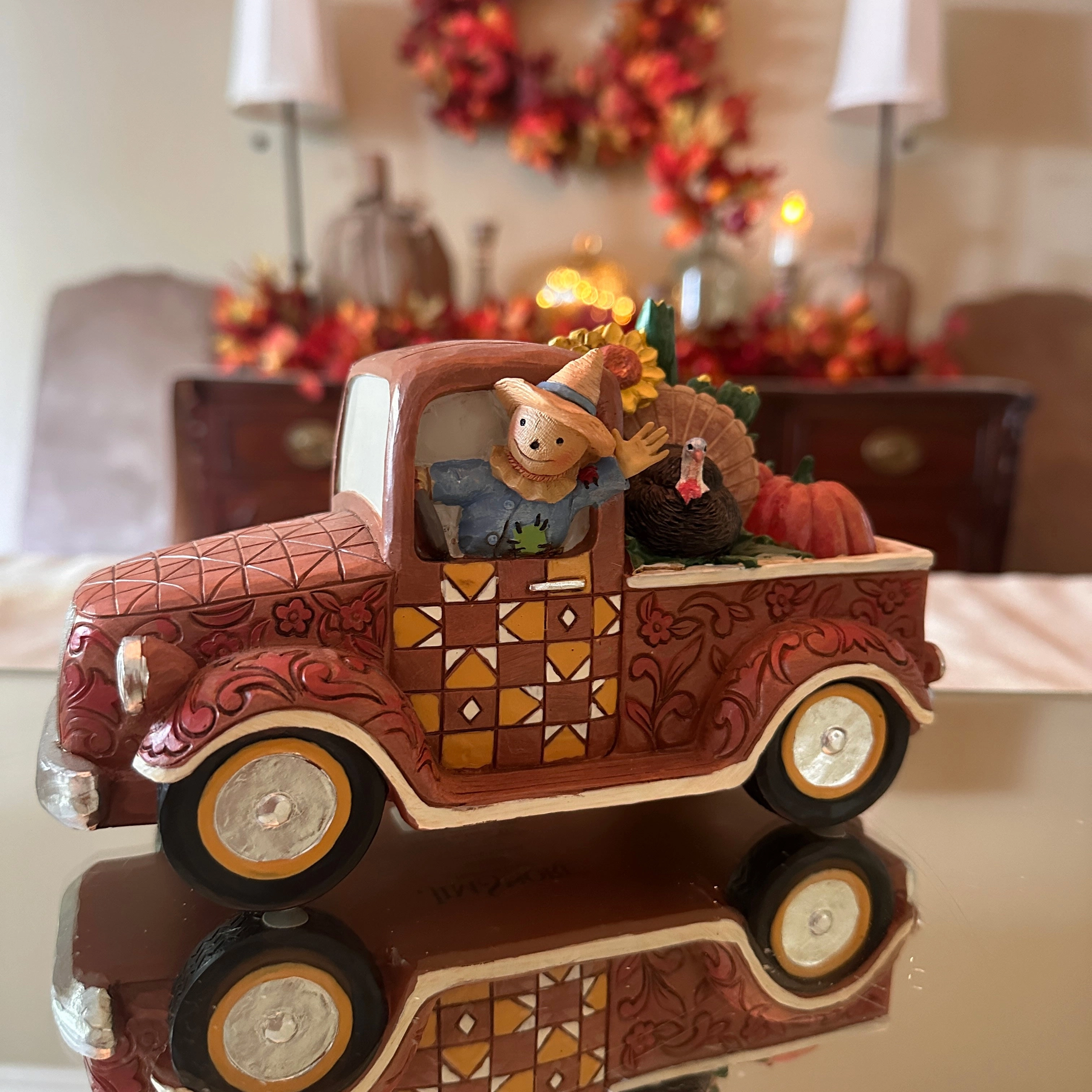 Jim Shore Harvest Pickup Truck Figurine Figurines home decor discount