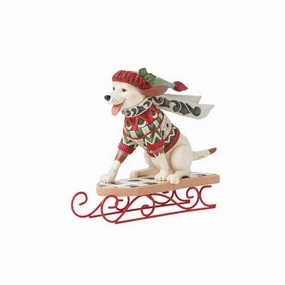 Jim Shore Highland Dog on Sled Figurine Figurines home decor discount