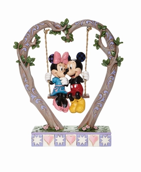 Jim Shore Mickey and Minnie on Swing Figurine Figurines home decor discount