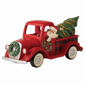Jim Shore Santa in Pickup Truck Figurines home decor discount