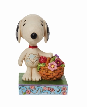 Jim Shore Snoopy Basket of Tulips Figurines home decor discount
