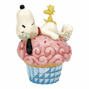 Jim Shore Snoopy Laying on Cupcake Figurine Figurines home decor discount