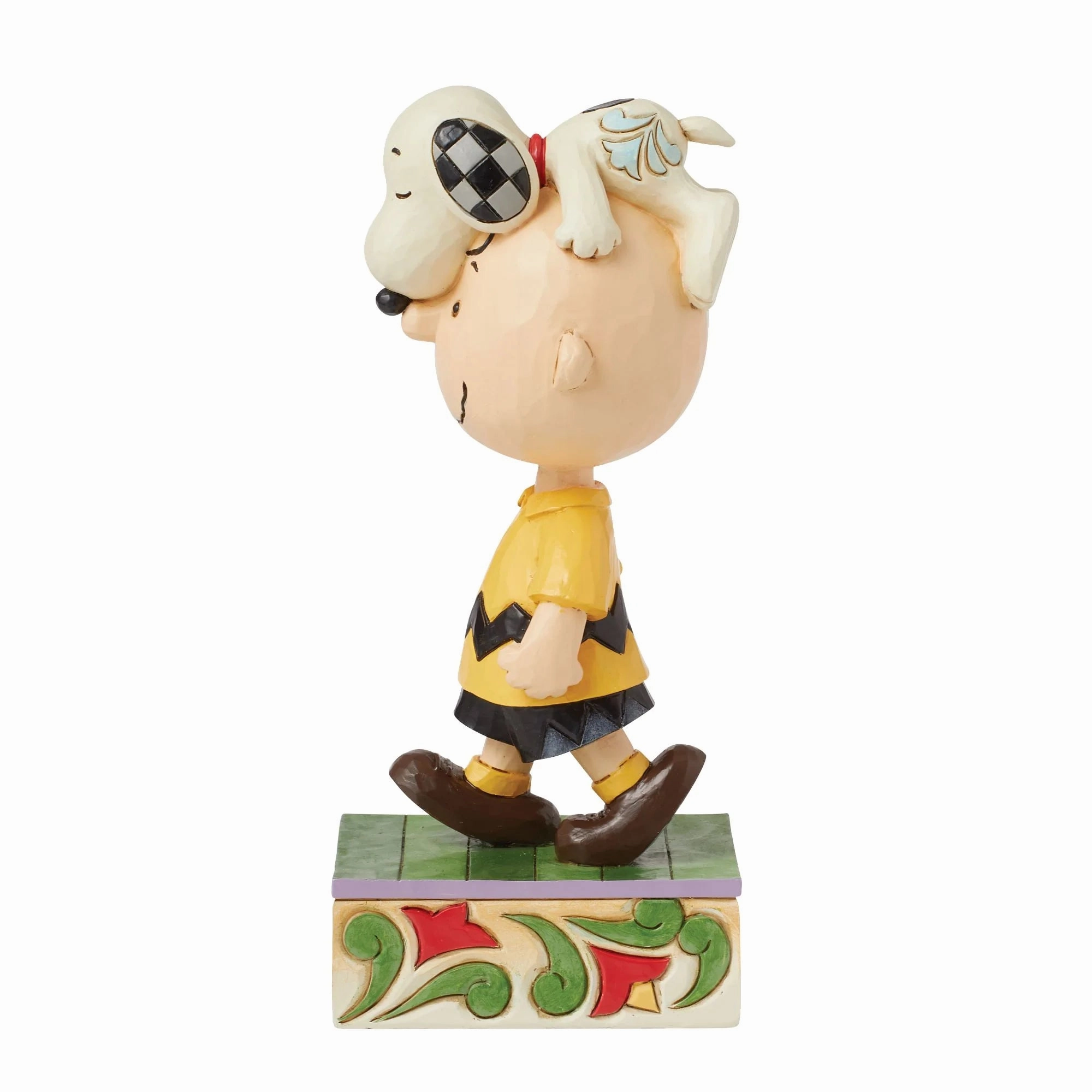 Jim Shore Snoopy on Charlie Brown's Head Figurine Figurines home decor discount