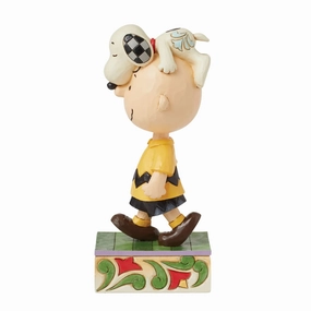 Jim Shore Snoopy on Charlie Brown's Head Figurine Figurines home decor discount