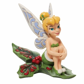 Jim Shore Tinker Bell Sitting on Holly Figurines home decor discount