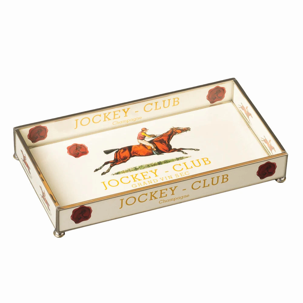 Jockey Club Champage 6 x 12 Decorative Tray Decorative Trays cheap sale