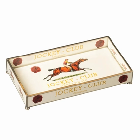 Jockey Club Champage 6 x 12 Decorative Tray Decorative Trays cheap sale