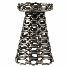 Julius Matte Nickel Candle Holders Set of Two (Large) Candle Holders discount collection