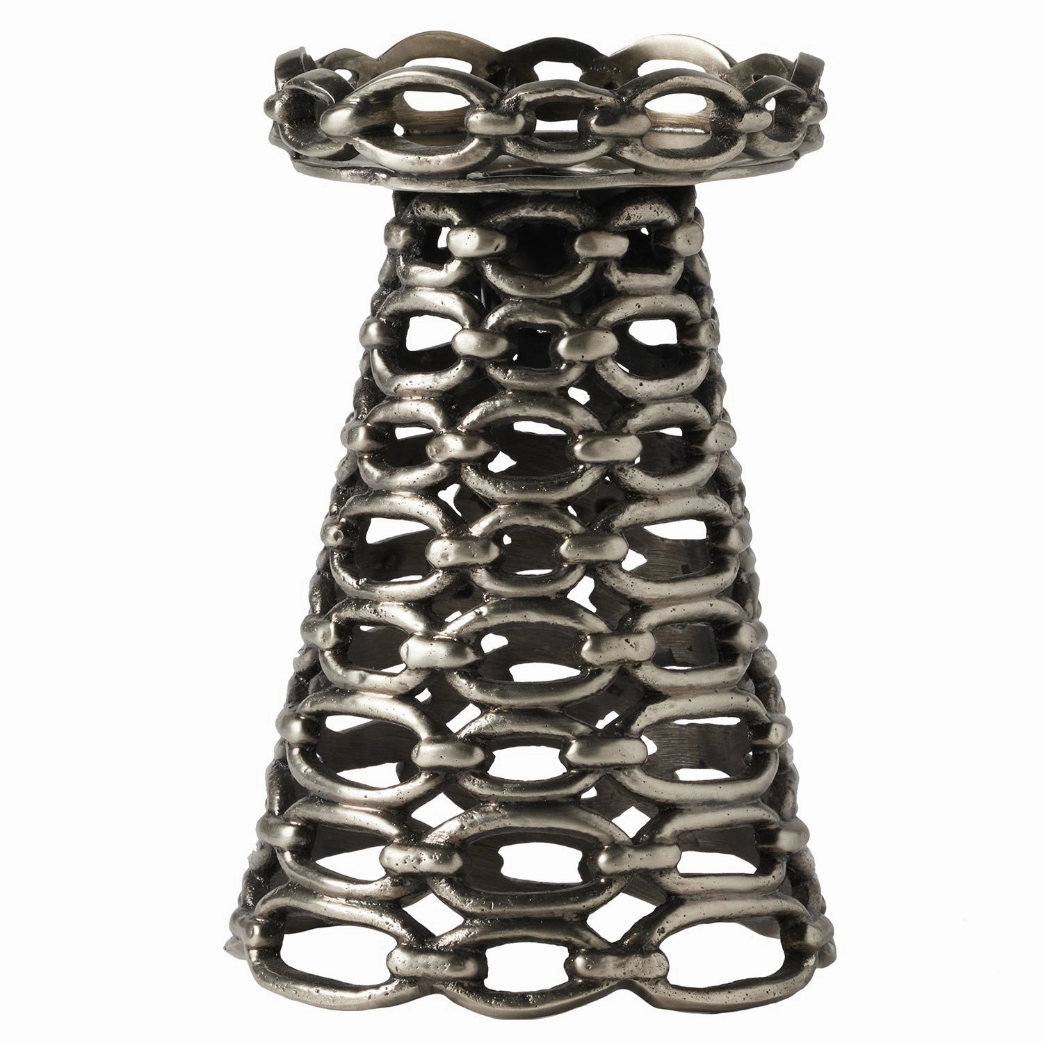 Julius Matte Nickel Candle Holders Set of Two (Large) Candle Holders discount collection