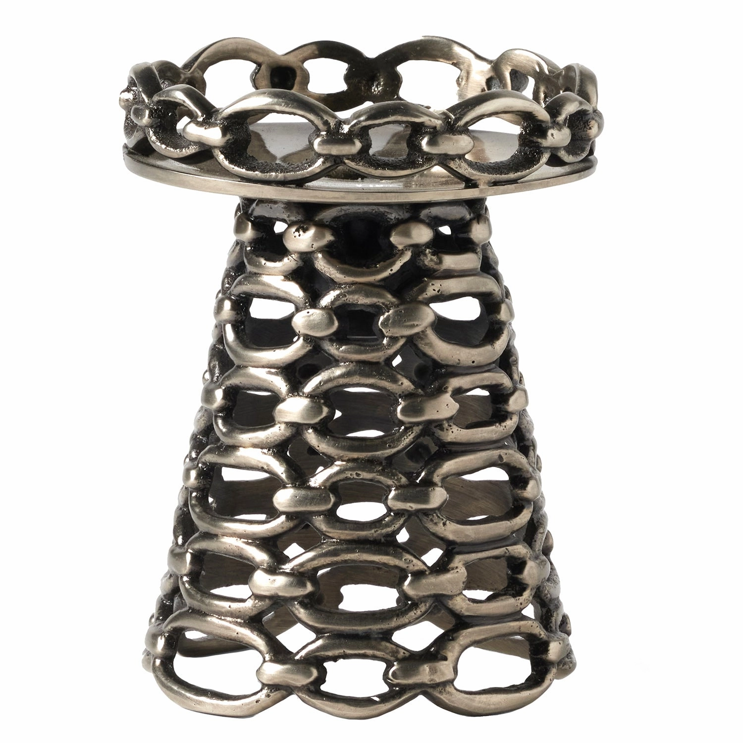 Julius Matte Nickel Candle Holders Set of Two (Small) Candle Holders discount collection