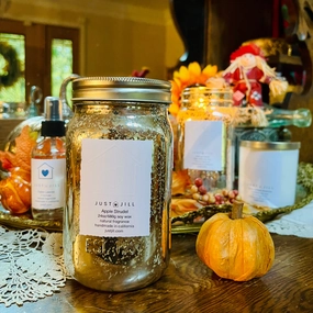 Just Jill Apple Strudel Mason Jar Candle 24 oz Home Decor Candles and Home Fragrances fast delivery