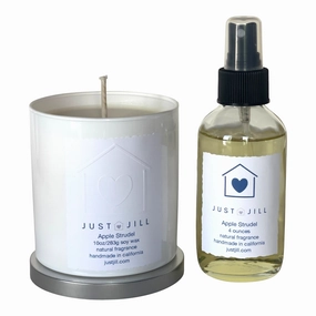 Just Jill Apple Strudel Scented Candle and Room Spray Duo Home Decor Candles and Home Fragrances fast delivery