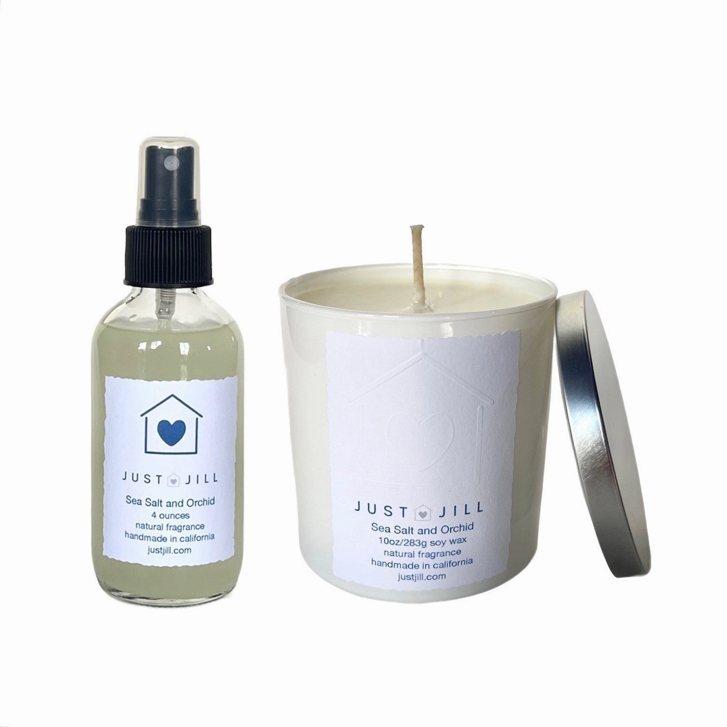 Just Jill Candle and Room Spray Duo-Sea Salt and Orchid Home Decor Candles and Home Fragrances fast delivery