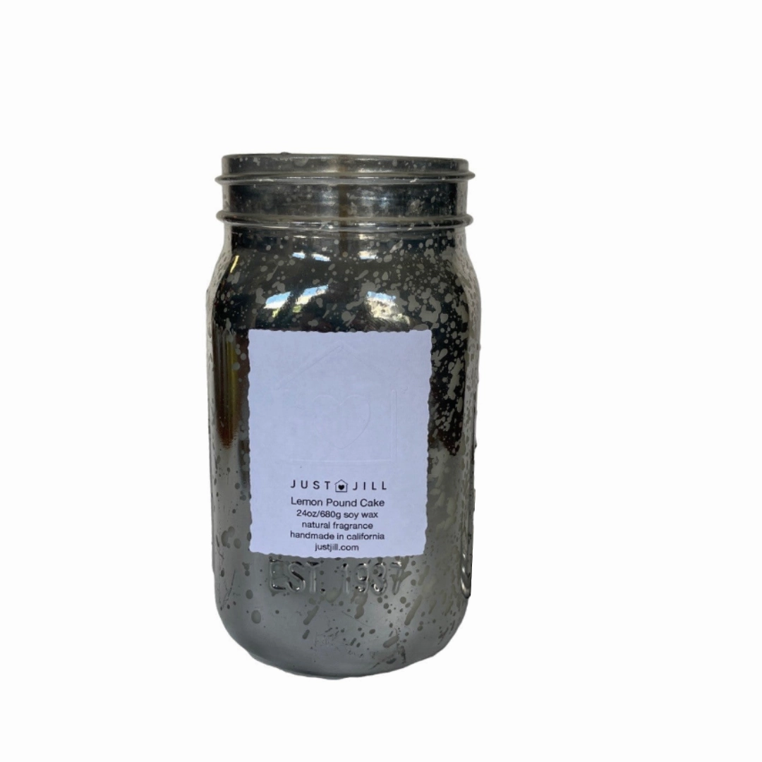 Just Jill Lemon Pound Cake Mason Jar Candle 24 oz