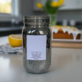 Just Jill Lemon Pound Cake Mason Jar Candle 24 oz Home Decor Candles and Home Fragrances fast delivery