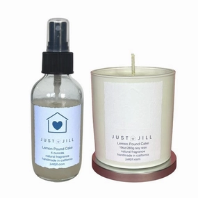 Just Jill Lemon Pound Cake Room Spray and Candle Home Decor Candles and Home Fragrances fast delivery