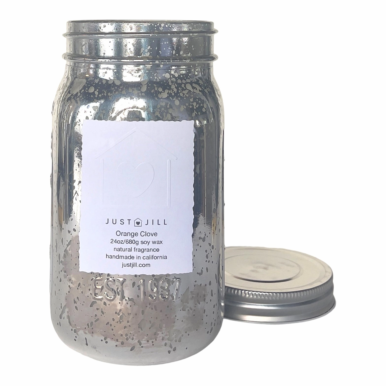 Just Jill Orange Clove Mason Jar Candle 24 oz