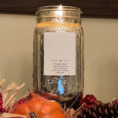 Just Jill Pumpkin Spice Mason Jar Candle 24oz