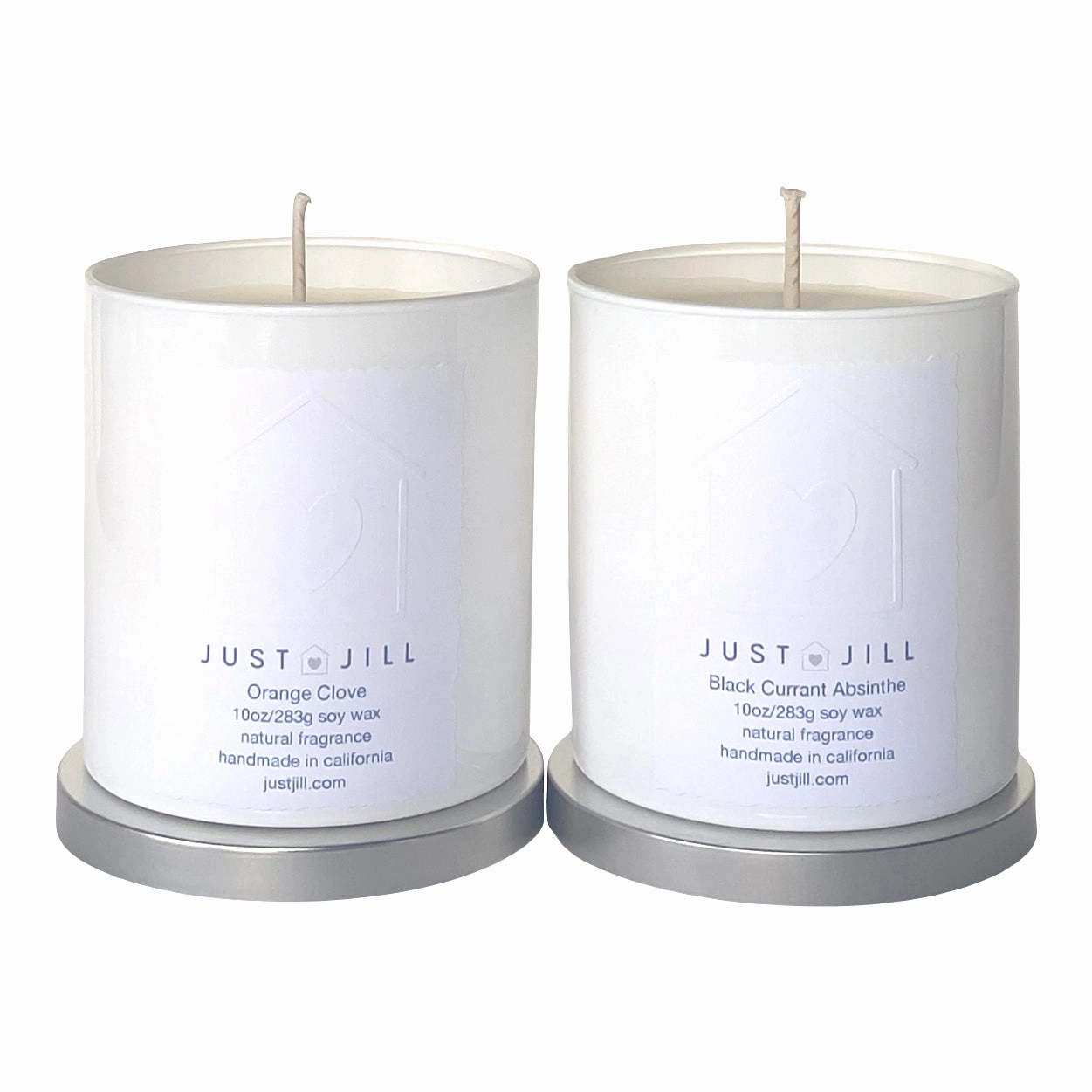 Just Jill Scented Candles (2-pack)  Orange Clove/Black Currant Home Decor Candles and Home Fragrances fast delivery