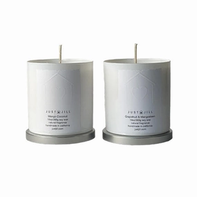 Just Jill Scented Candles (2-pack) Mango Coconut/Grapefruit Mangosteen Home Decor Candles and Home Fragrances fast delivery