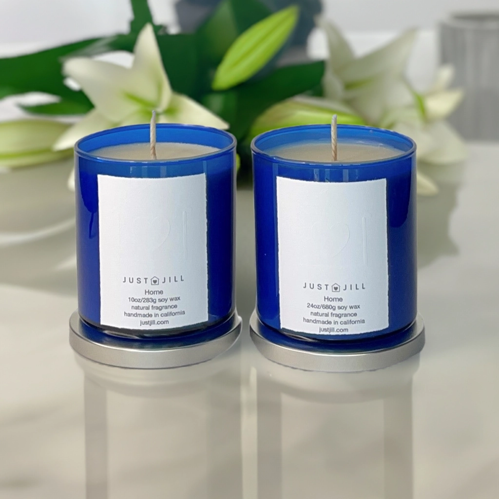 Just Jill Scented Candles Blue Signature "Home" Fragrance (2-pack) Home Decor Candles and Home Fragrances fast delivery