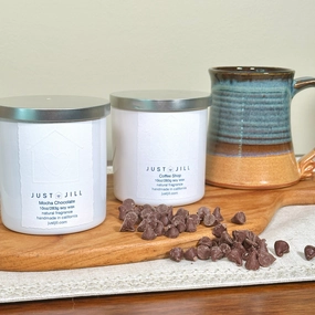 Just Jill Scented Candles Coffee Shop and Mocha Chocolate(2 pack) Home Decor Candles and Home Fragrances fast delivery