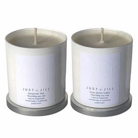 Just Jill Scented Candles Cozy Winter and Christmas Tree (2 pack) Home Decor Candles and Home Fragrances fast delivery