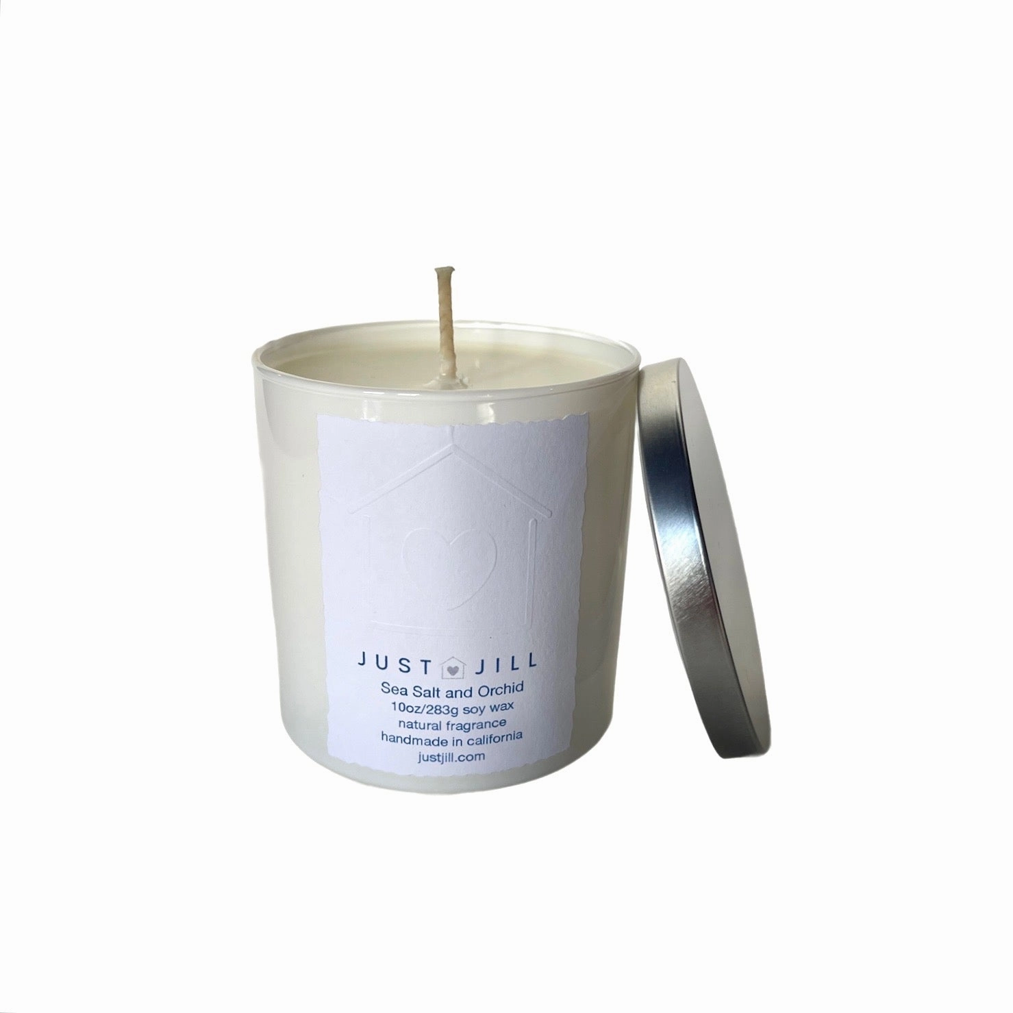 Just Jill Scented Candles-Sea Salt and Orchid and Vanilla Orchid (2 pack)