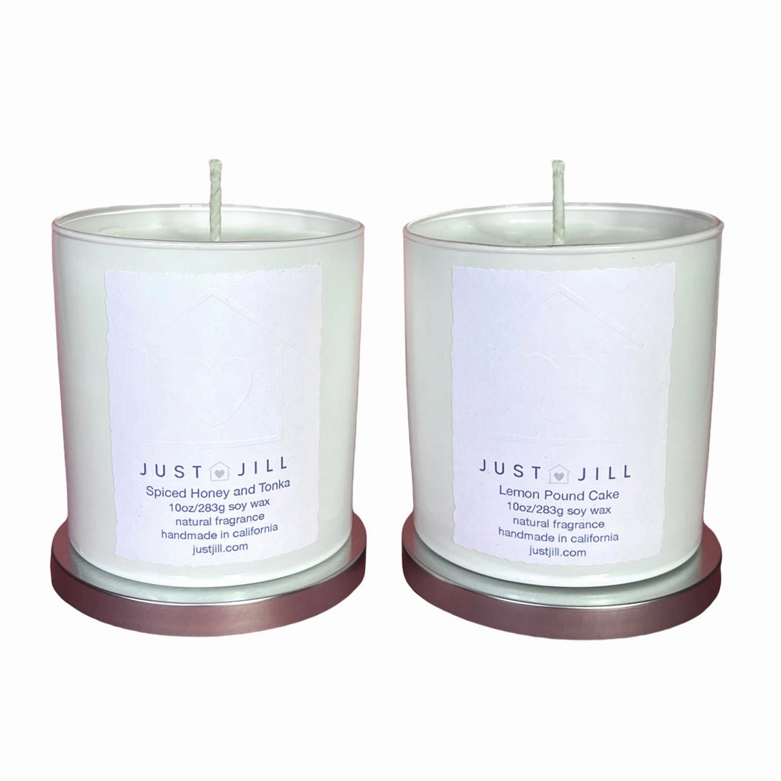 Just Jill Scented Candles Spiced Honey Tonka and Lemon Pound Cake (2 pack) Home Decor Candles and Home Fragrances fast delivery