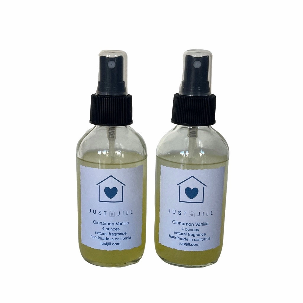 Just Jill Set of 2 Room Sprays Cinnamon Vanilla Home Decor Candles and Home Fragrances fast delivery