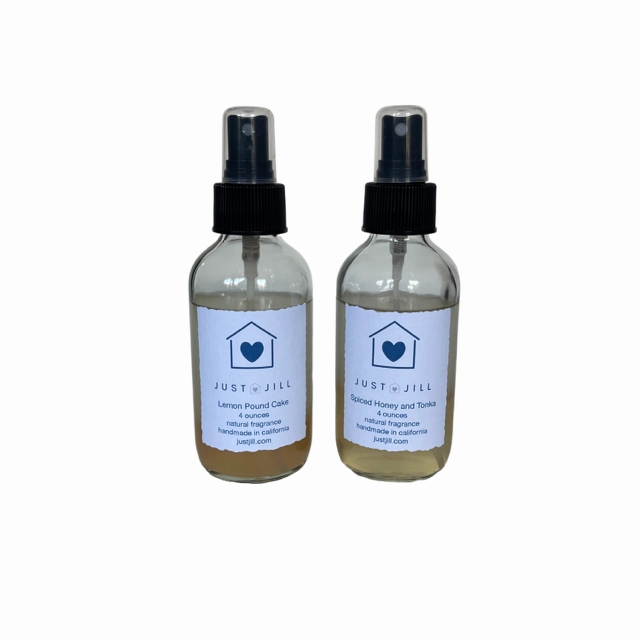Just Jill Set of 2 Room Sprays-Spiced Honey &Tonka and Lemon Pound Cake Home Decor Candles and Home Fragrances fast delivery