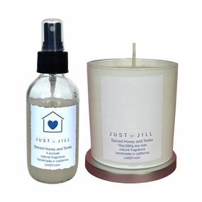 Just Jill Spiced Honey and Tonka Room Spray and Candle Home Decor Candles and Home Fragrances fast delivery