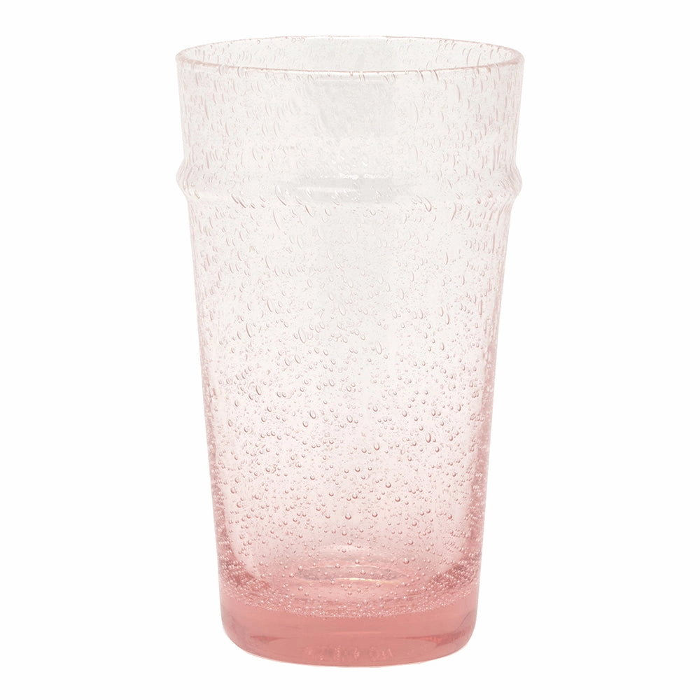 Kari Pink Hand Blown Glass Highball Glasses Set/6 Drinkware best price