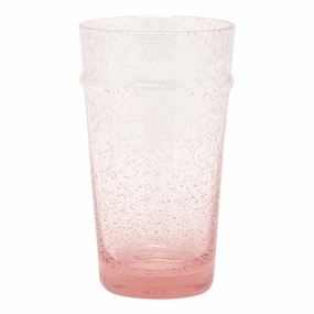 Kari Pink Hand Blown Glass Highball Glasses Set/6 Drinkware best price