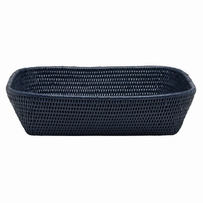 Kazan Rattan Storage Baskets Set of 2 (Midnight Blue) Decorative Baskets clearance deals