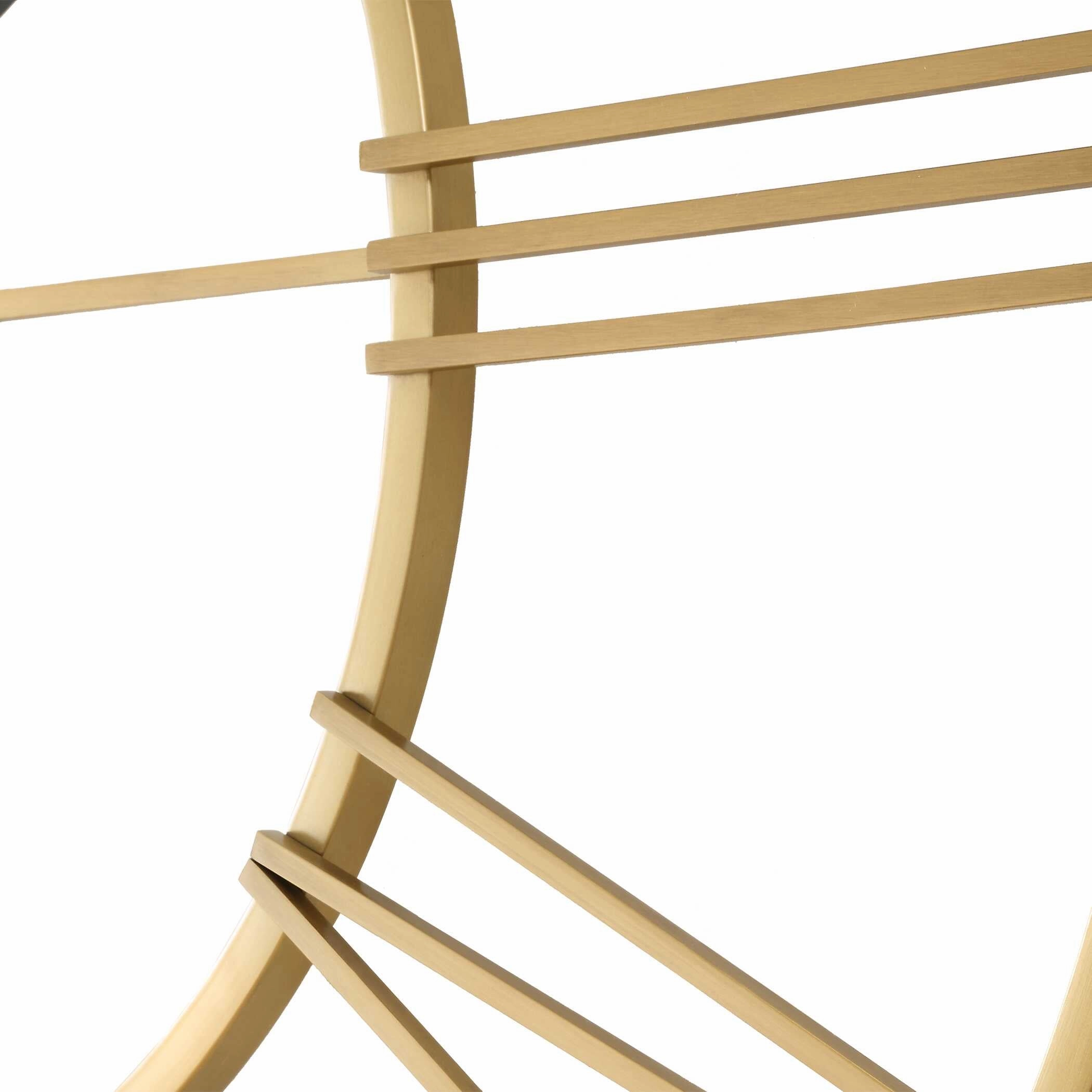 Keyann Wall Clock Brushed Brass Clocks decor discount
