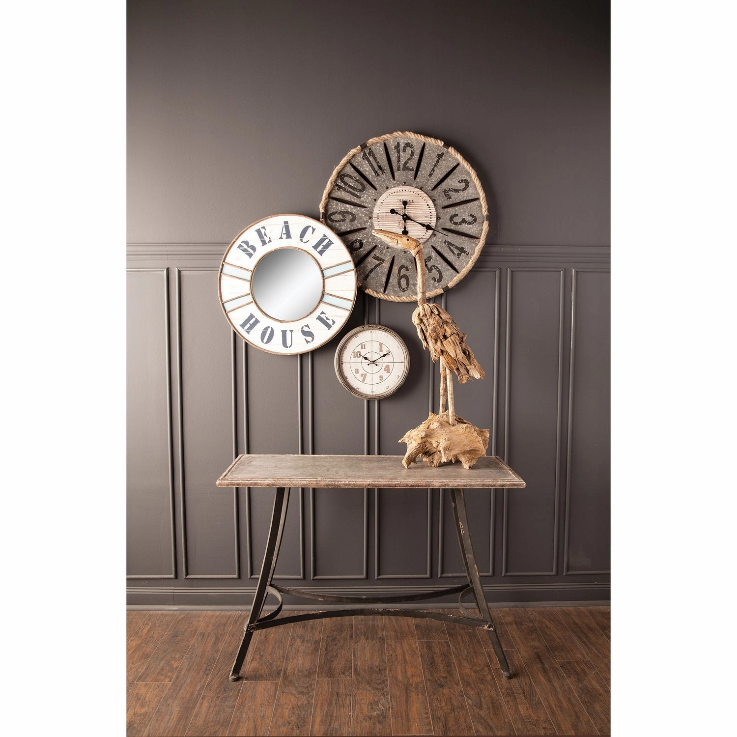 Keyes Wall Clock Brown Clocks decor discount