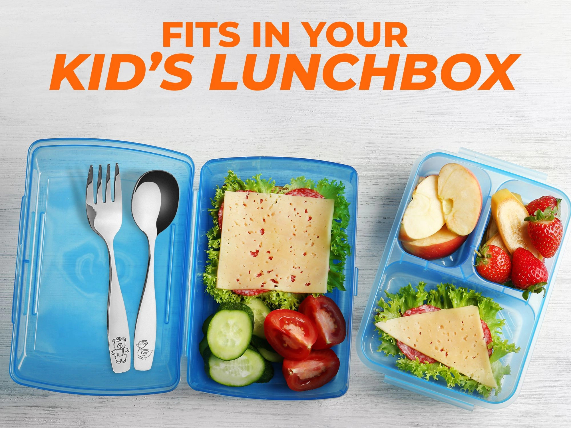 Kids & Toddler Cutlery Set Designed For Self Feeding (4 pcs - Spoon & Fork)
